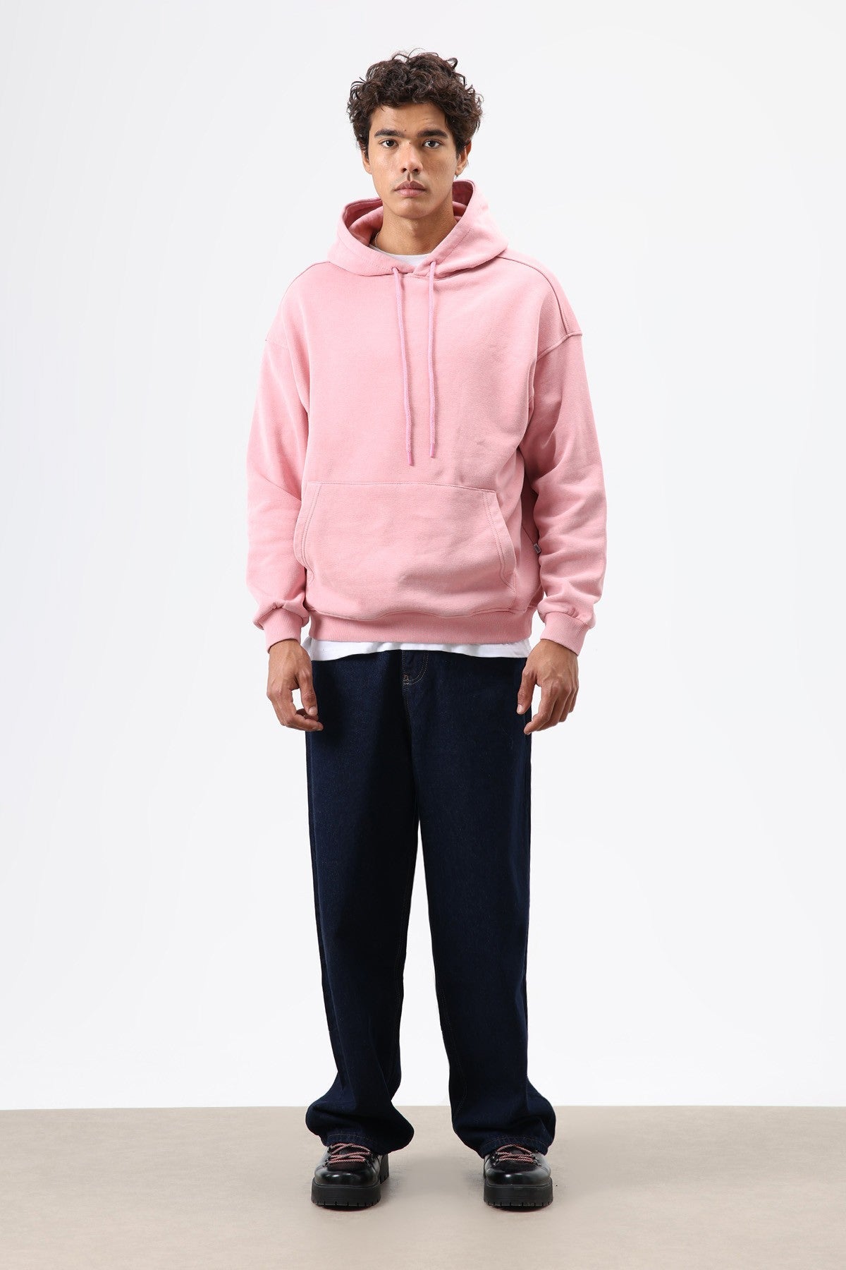 Basic Oversize Yıkamalı Hoodie