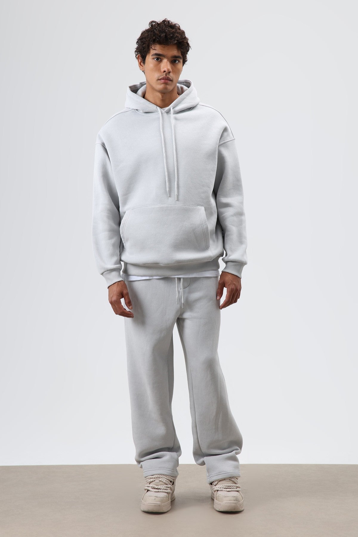 Basic Oversize Yıkamalı Hoodie