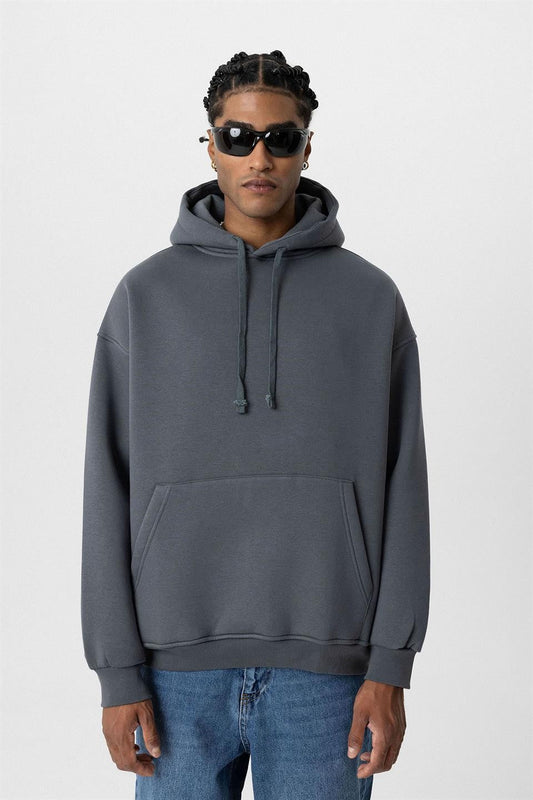 Basic Oversize Yıkamalı Hoodie V70-108