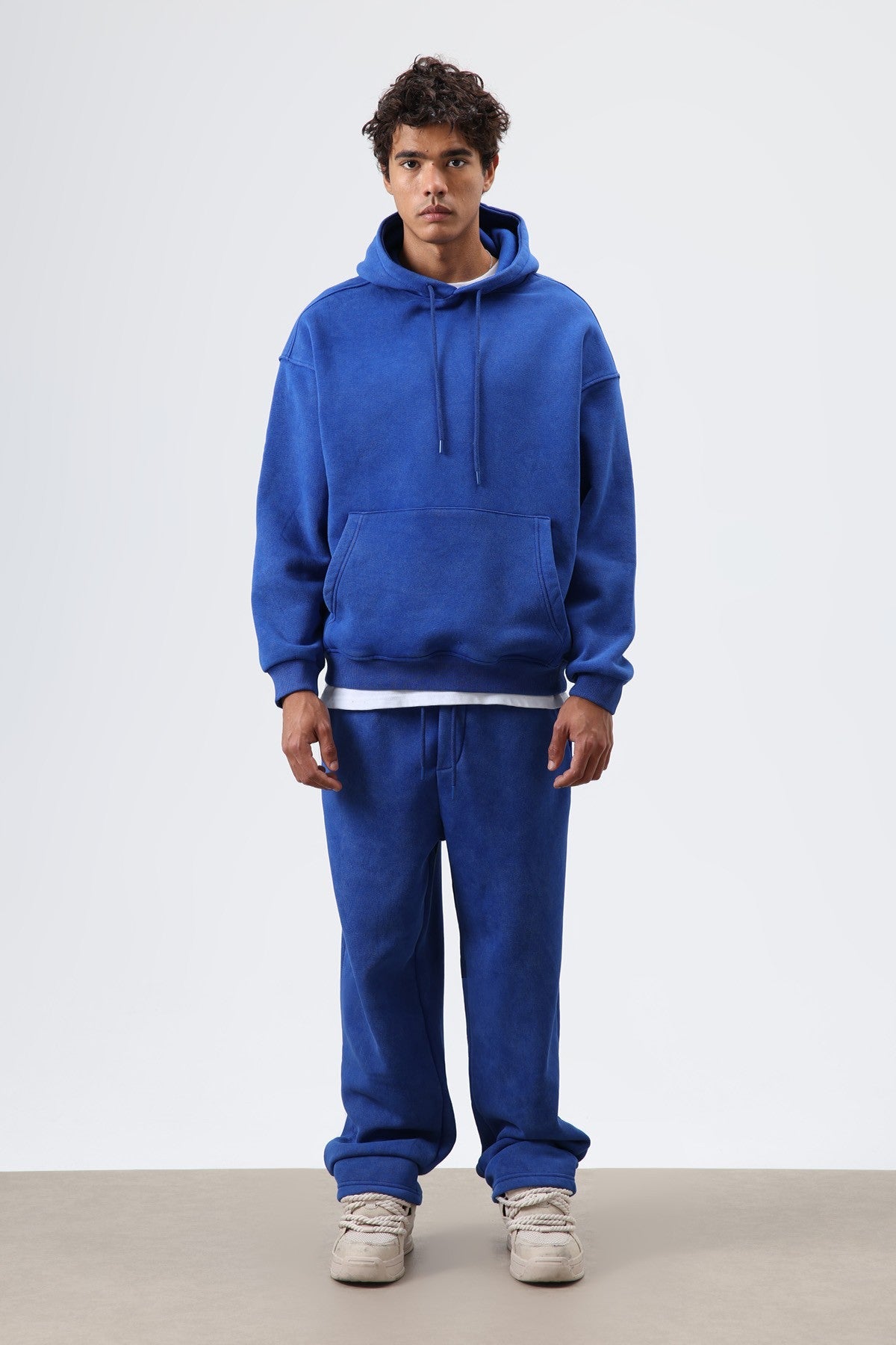 Basic Oversize Yıkamalı Hoodie