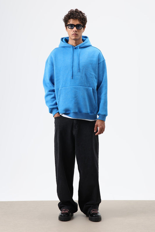 Basic Oversize Yıkamalı Hoodie