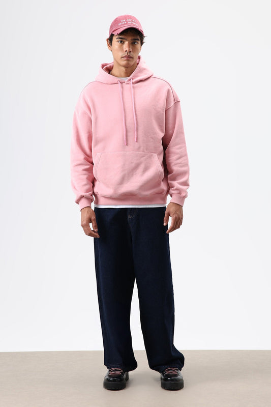 Basic Oversize Yıkamalı Hoodie