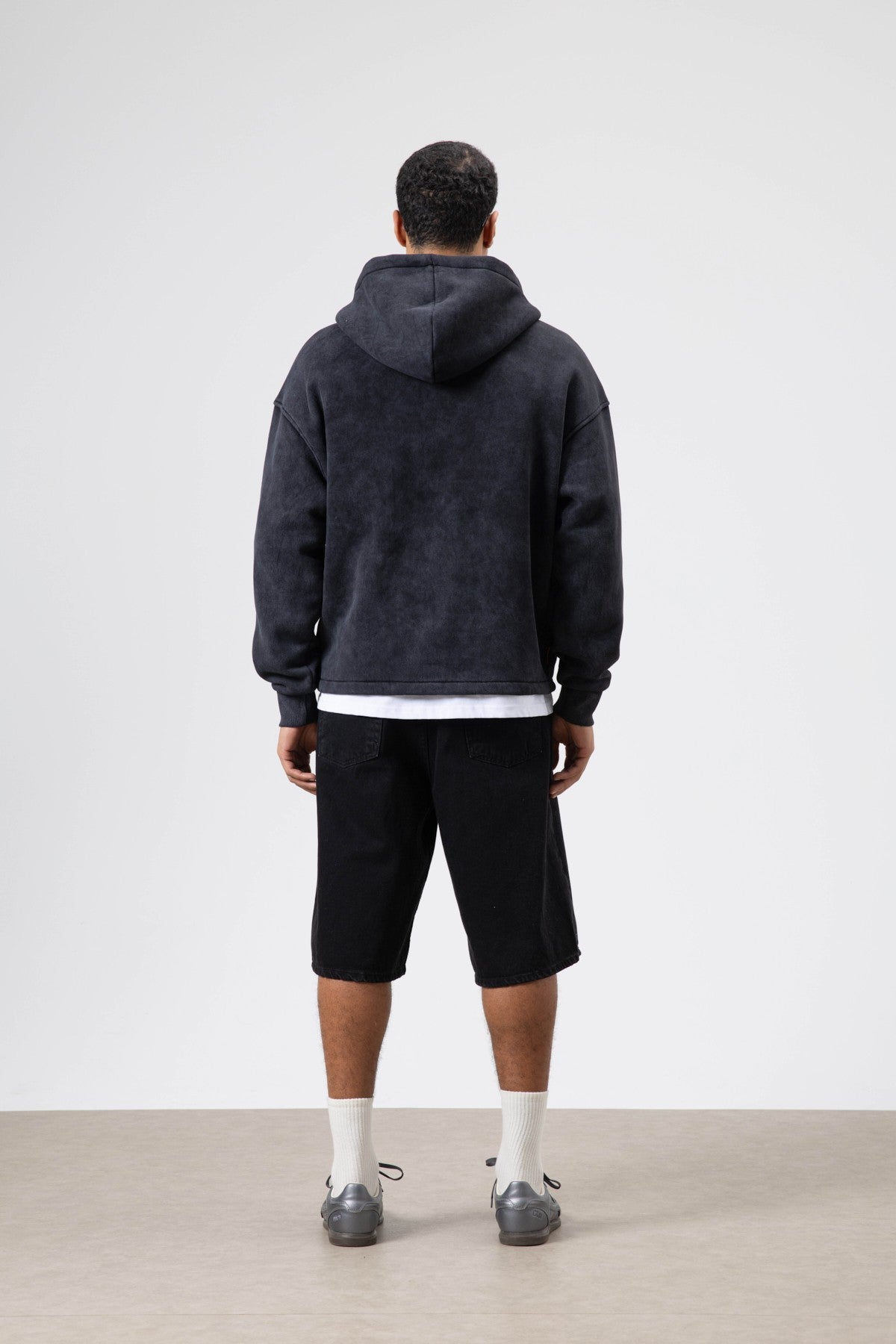 Oversize Fermuarlı Kapüşonlu Sweatshirt