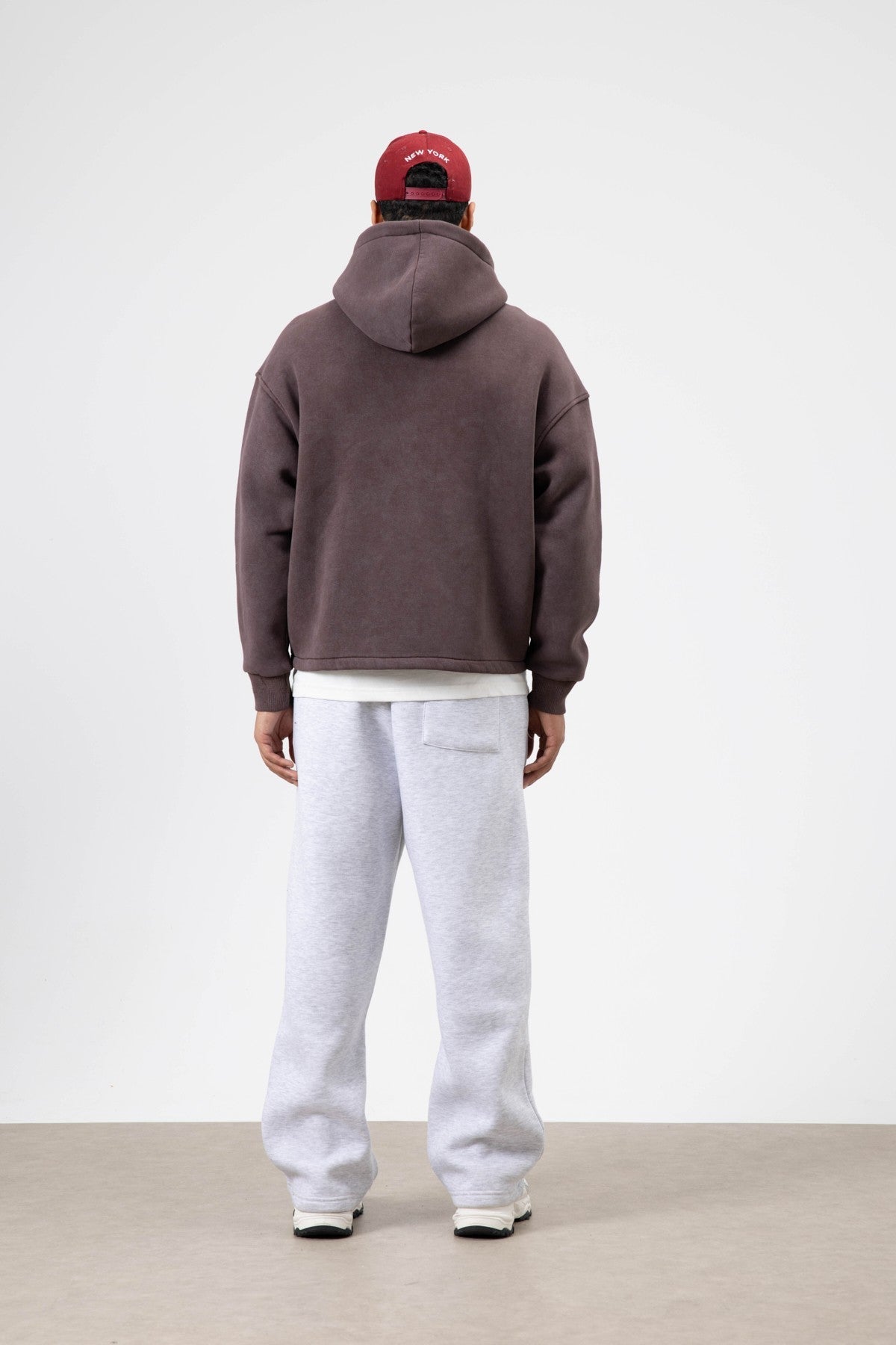 Oversize Fermuarlı Kapüşonlu Sweatshirt