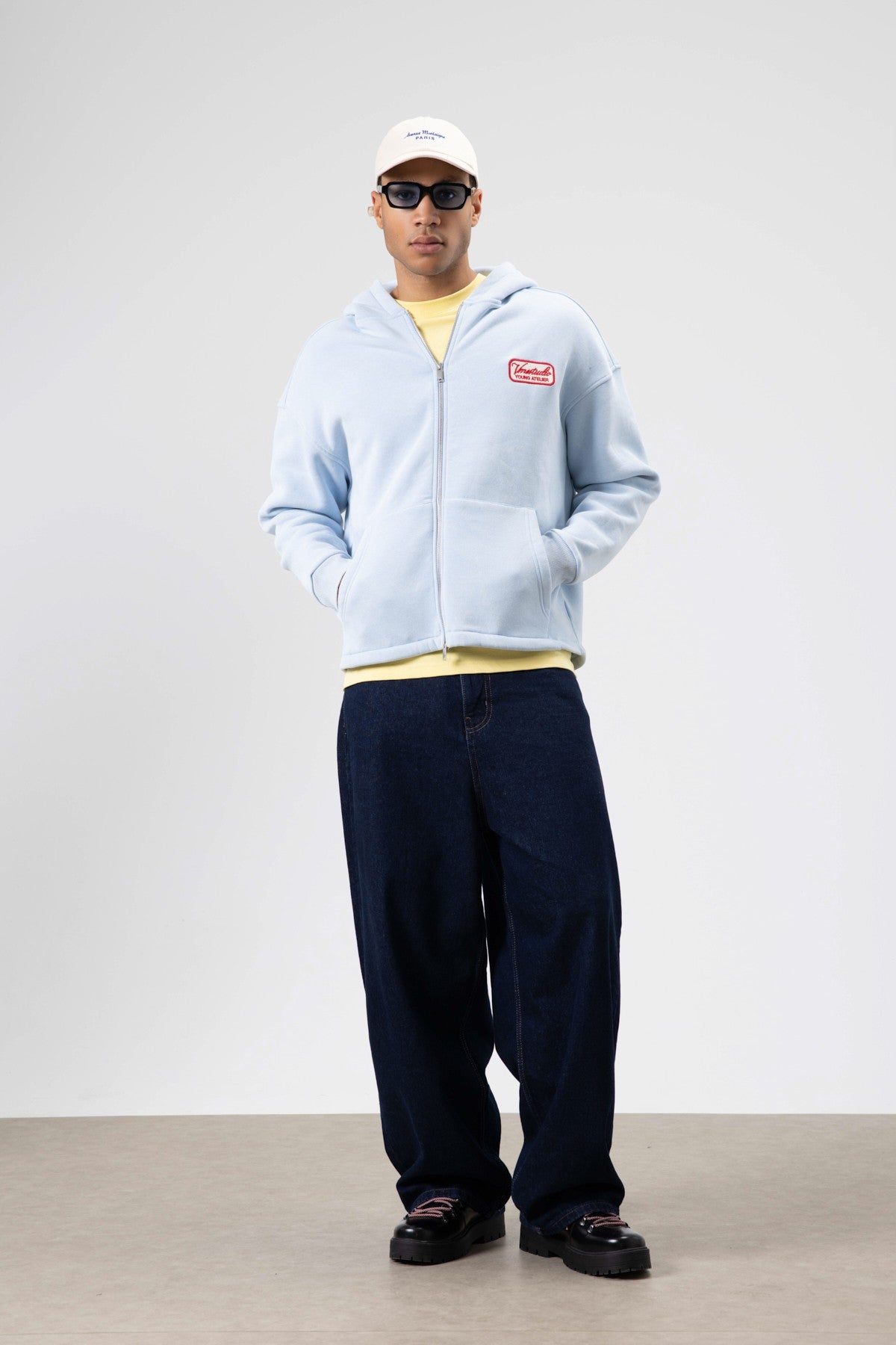 Oversize Fermuarlı Kapüşonlu Sweatshirt
