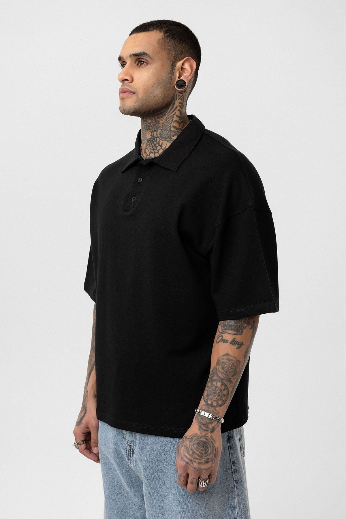 Basic Polo Yaka Oversize Tişört