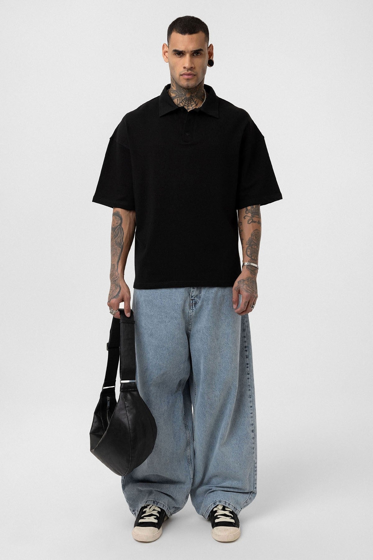Basic Polo Yaka Oversize Tişört