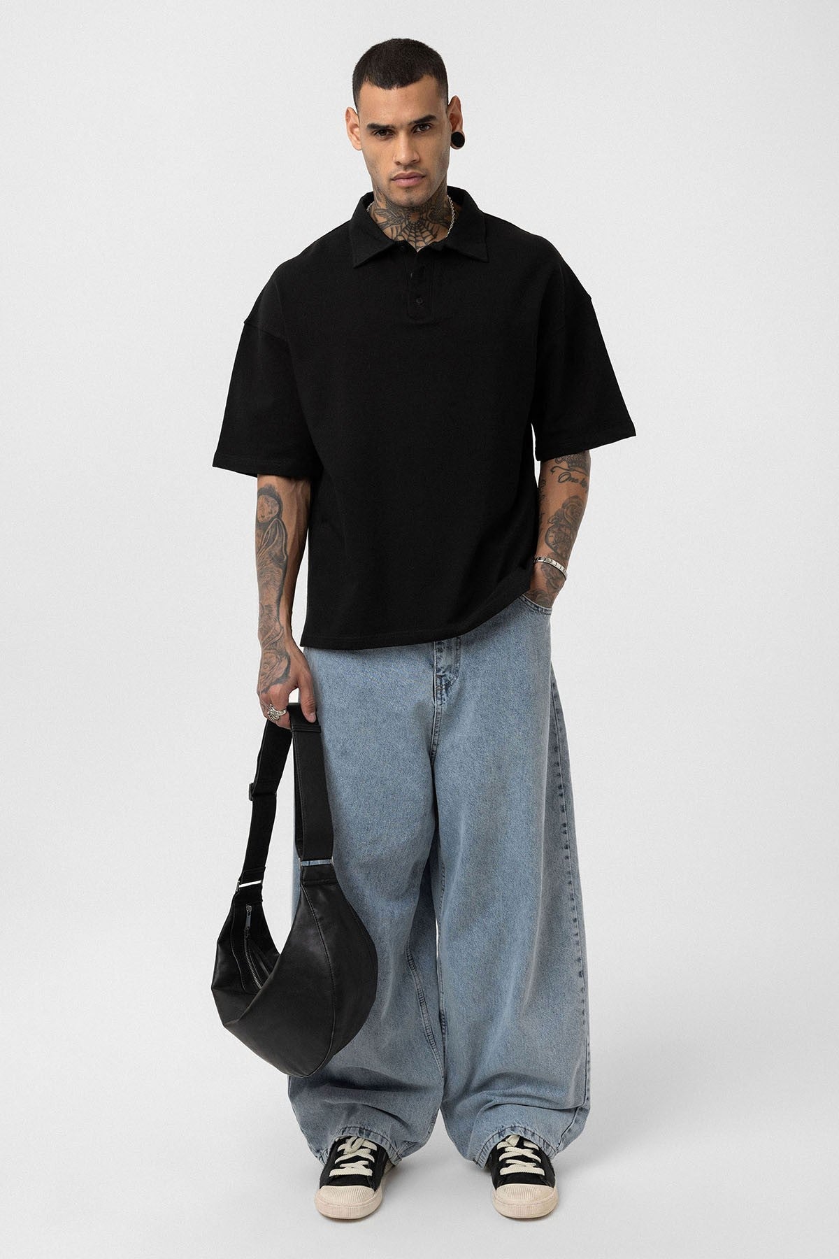 Basic Polo Yaka Oversize Tişört