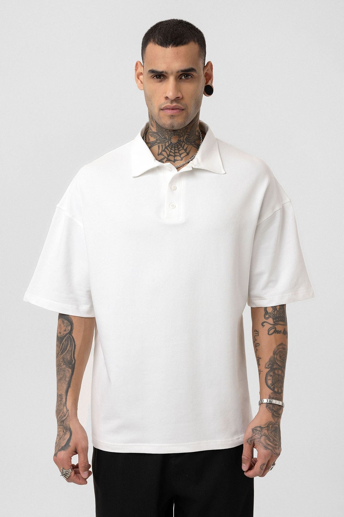 Basic Polo Yaka Oversize Tişört