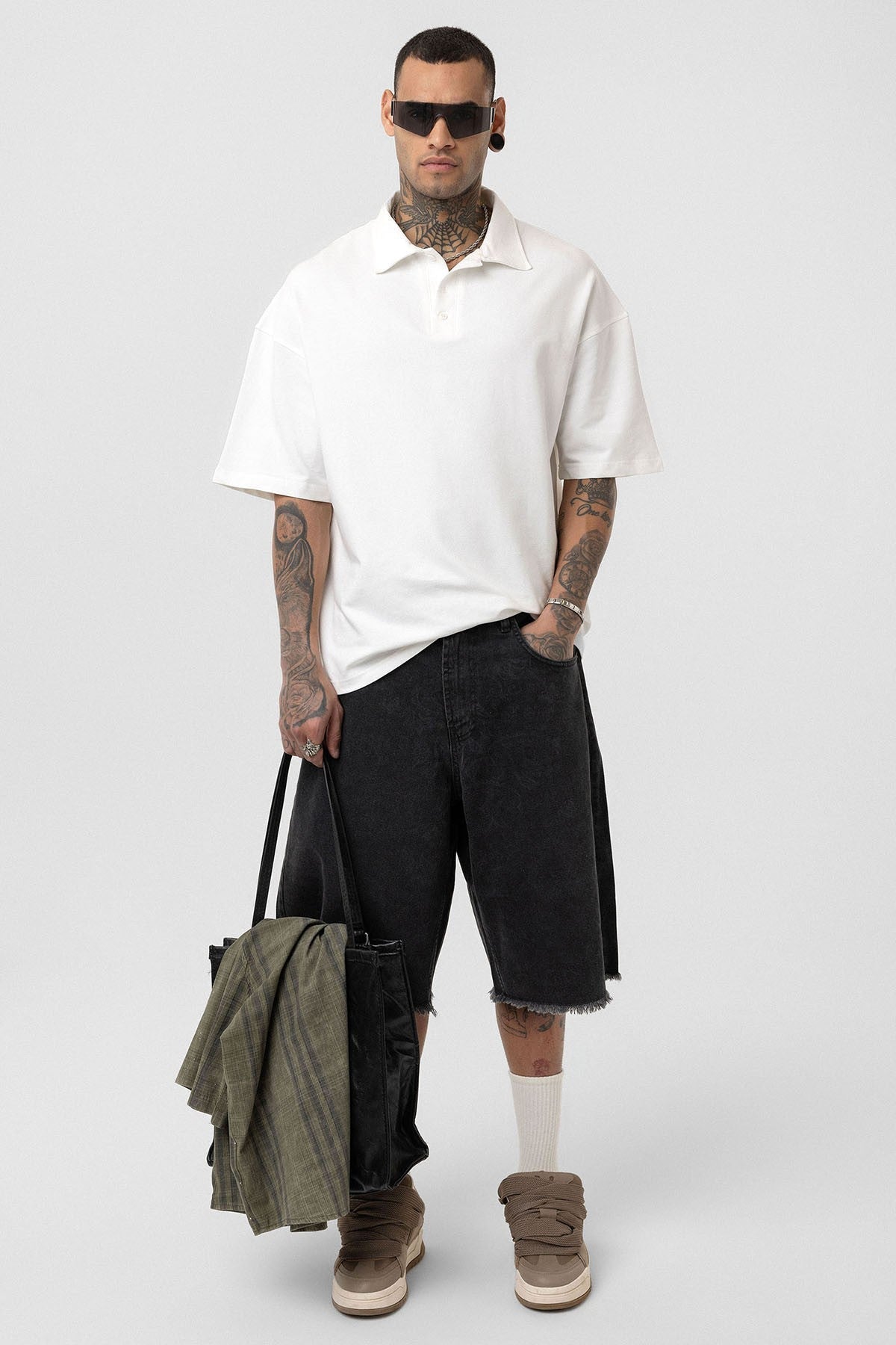 Basic Polo Yaka Oversize Tişört