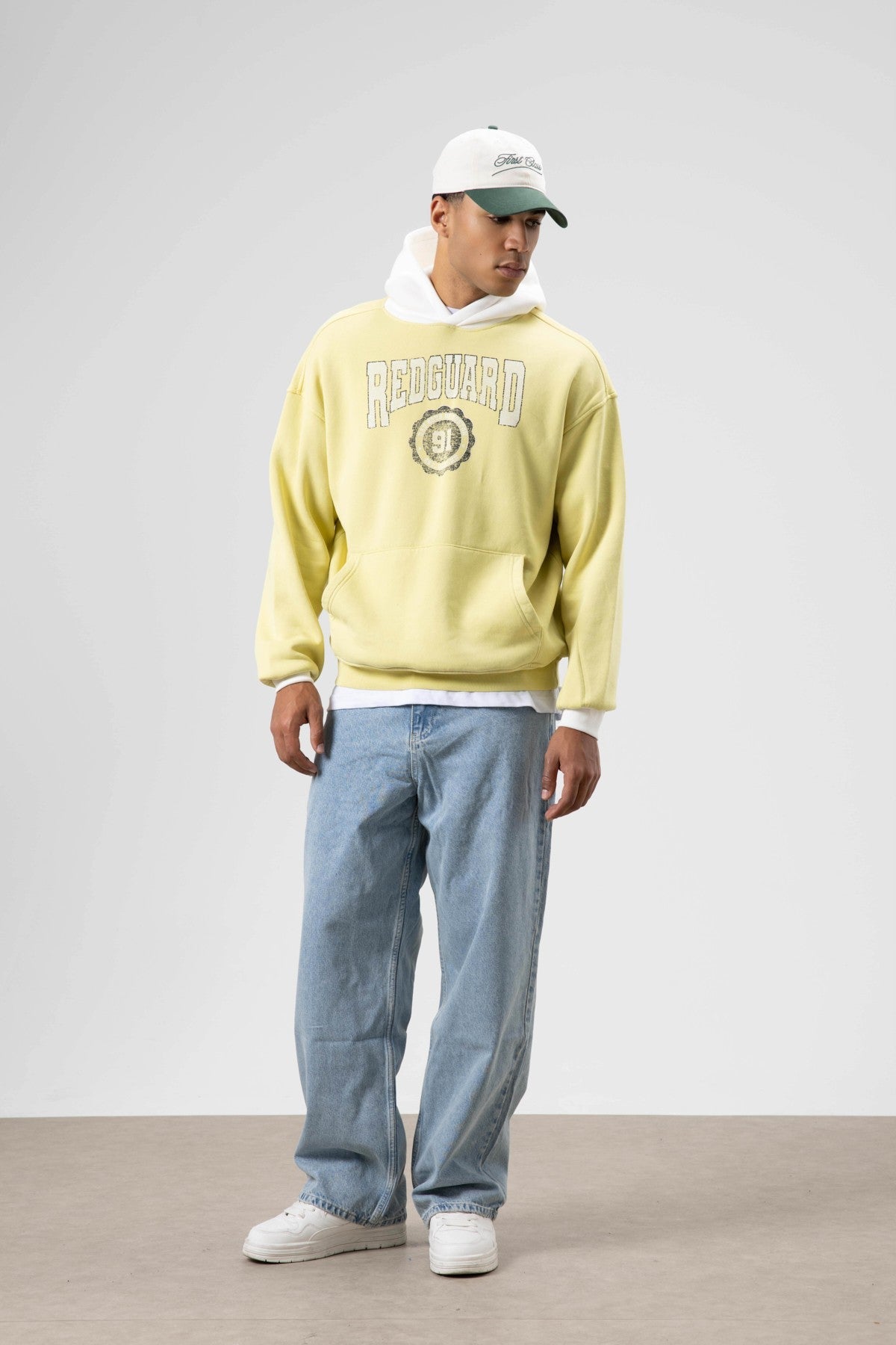 Oversize Baskılı Kapüşonlu Sweatshirt