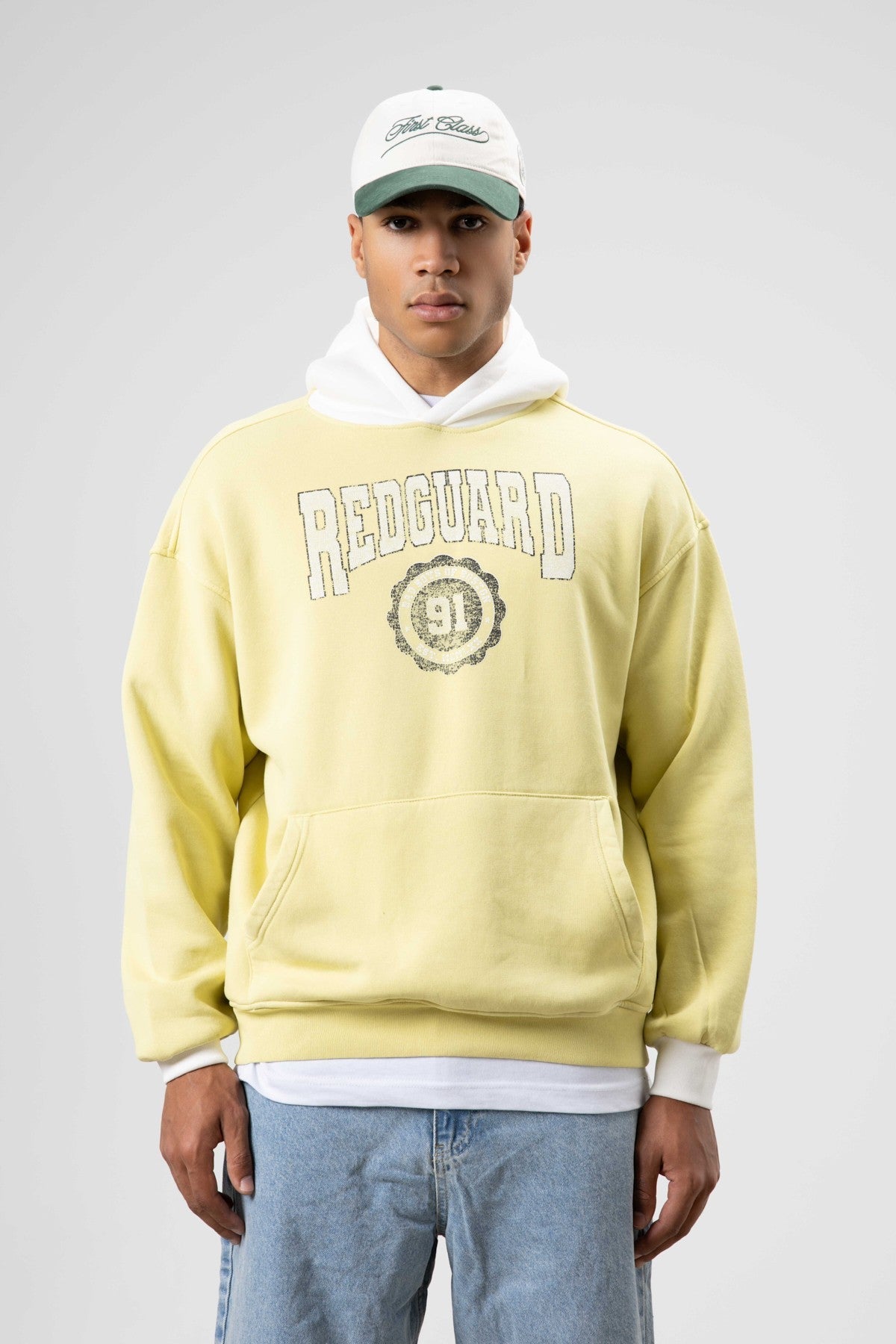 Oversize Baskılı Kapüşonlu Sweatshirt