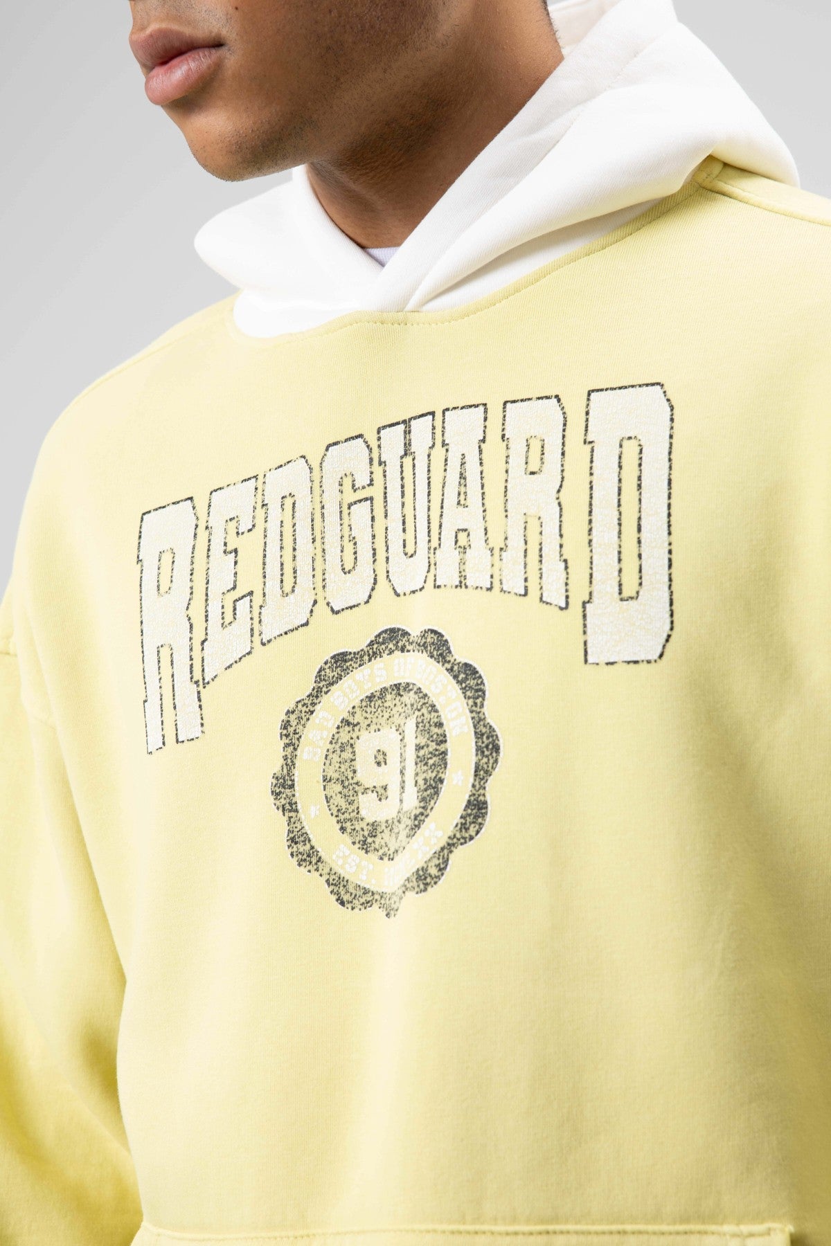 Oversize Baskılı Kapüşonlu Sweatshirt