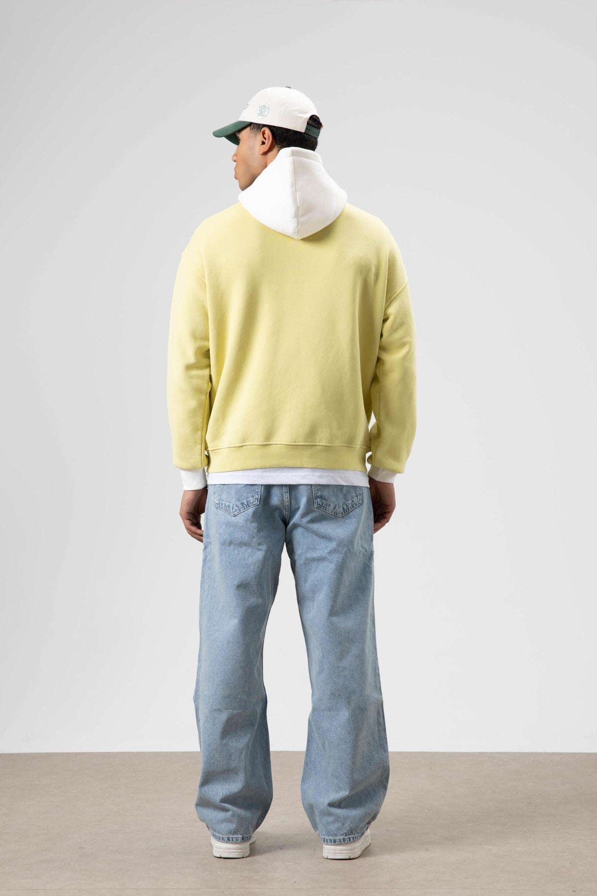Oversize Baskılı Kapüşonlu Sweatshirt