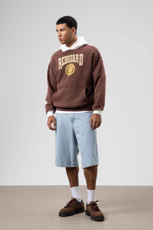 Oversize Baskılı Kapüşonlu Sweatshirt