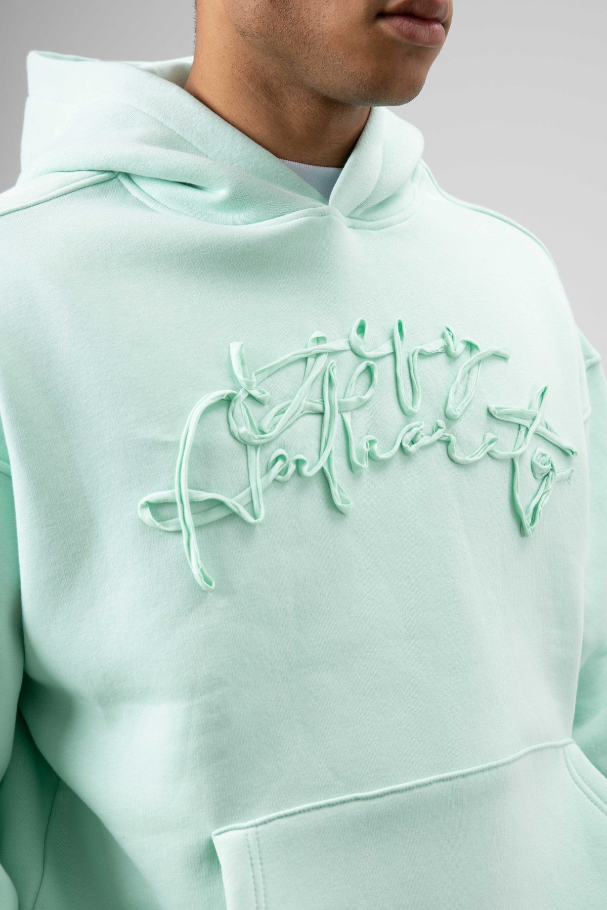 Oversize Baskılı Kapüşonlu Sweatshirt