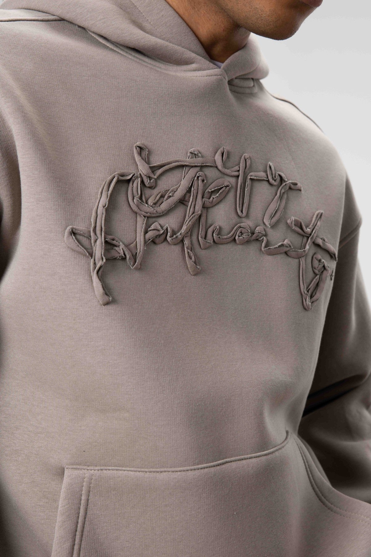 Oversize Baskılı Kapüşonlu Sweatshirt