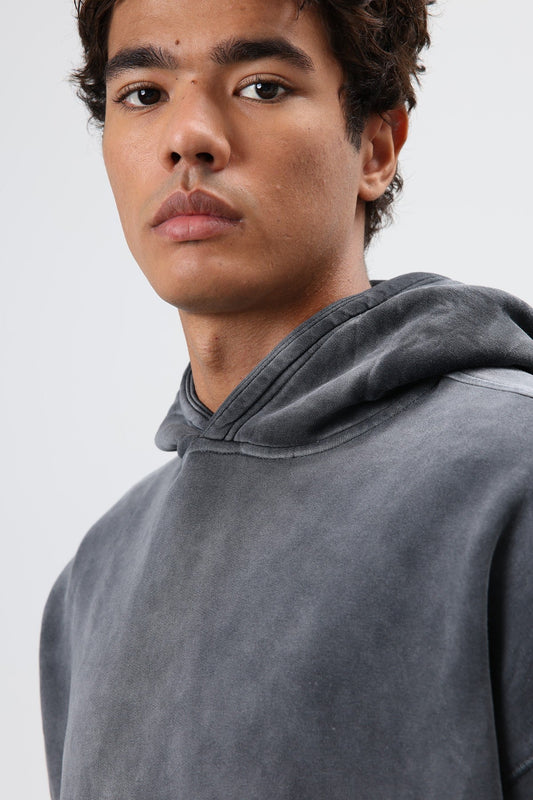Oversize Nakış Detaylı Hoodie