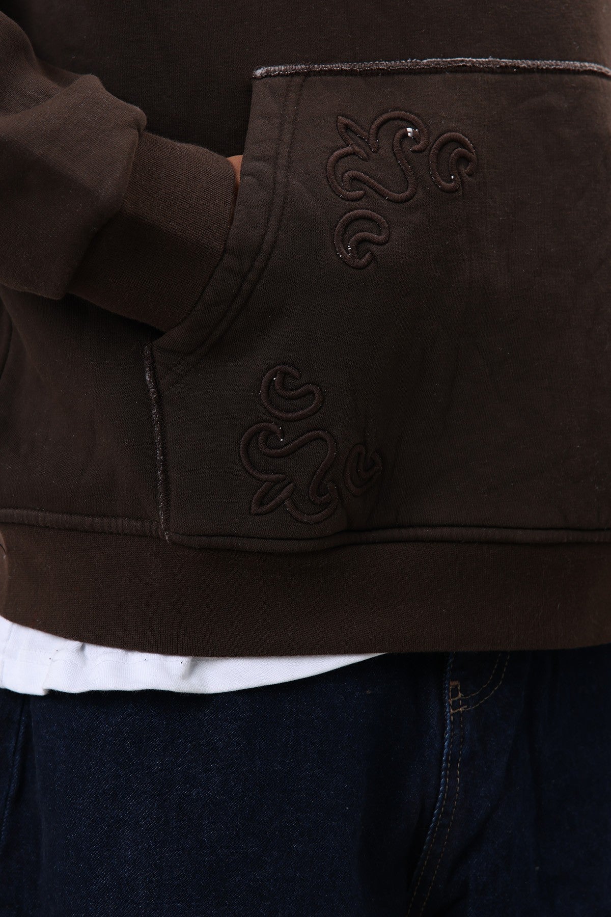 Oversize Nakış Detaylı Hoodie