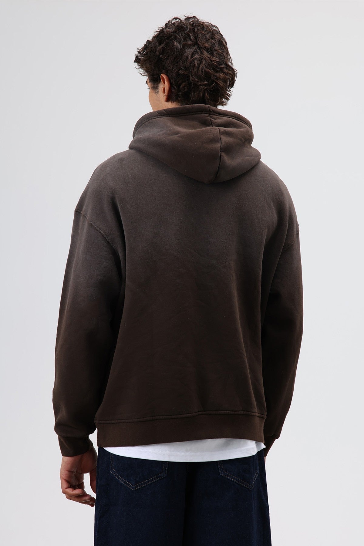 Oversize Nakış Detaylı Hoodie