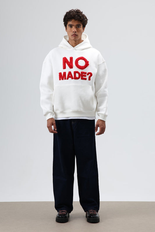 Oversize Baskılı Kapüşonlu Sweatshirt