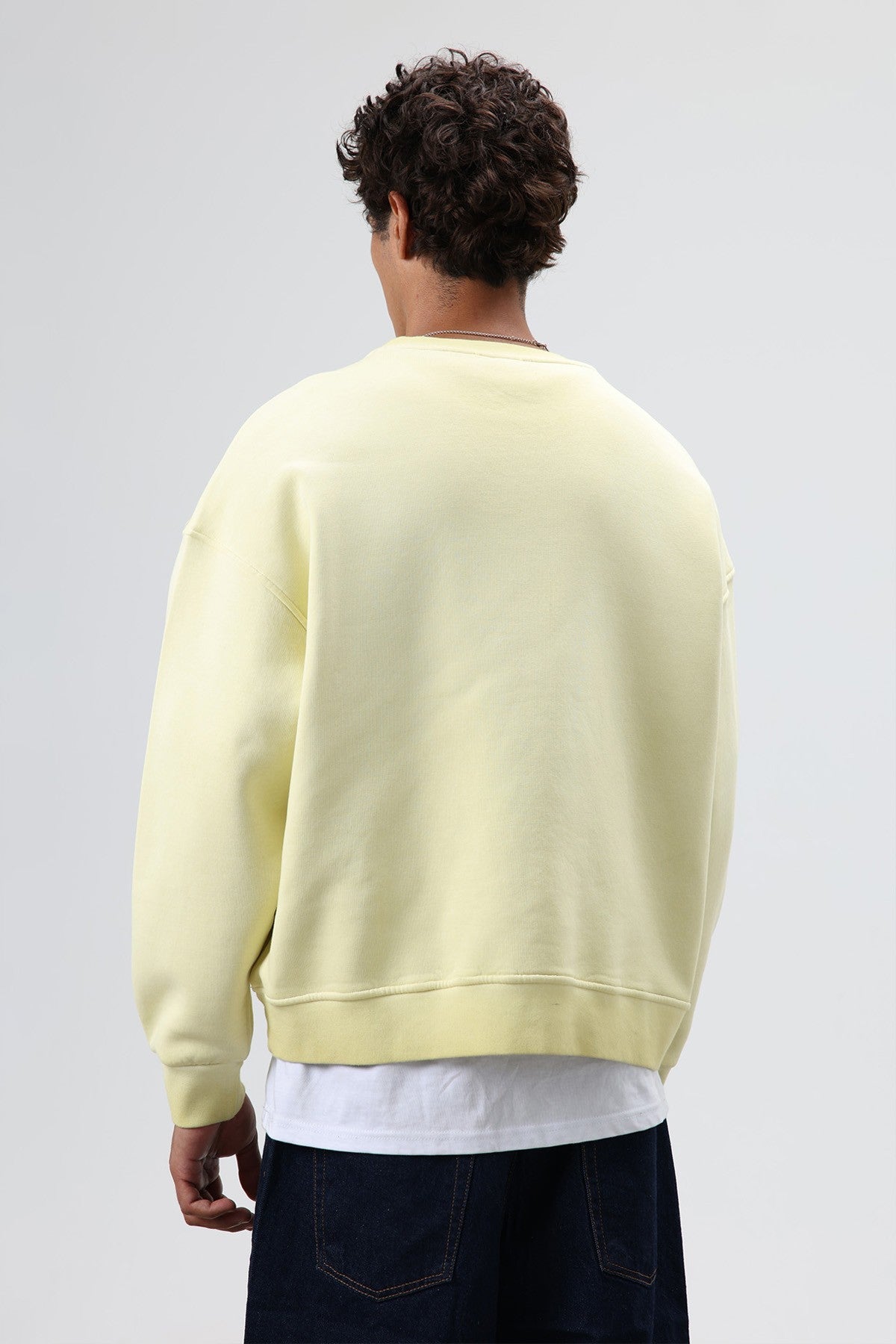 Oversize Bisiklet Yaka Cepli Sweatshirt