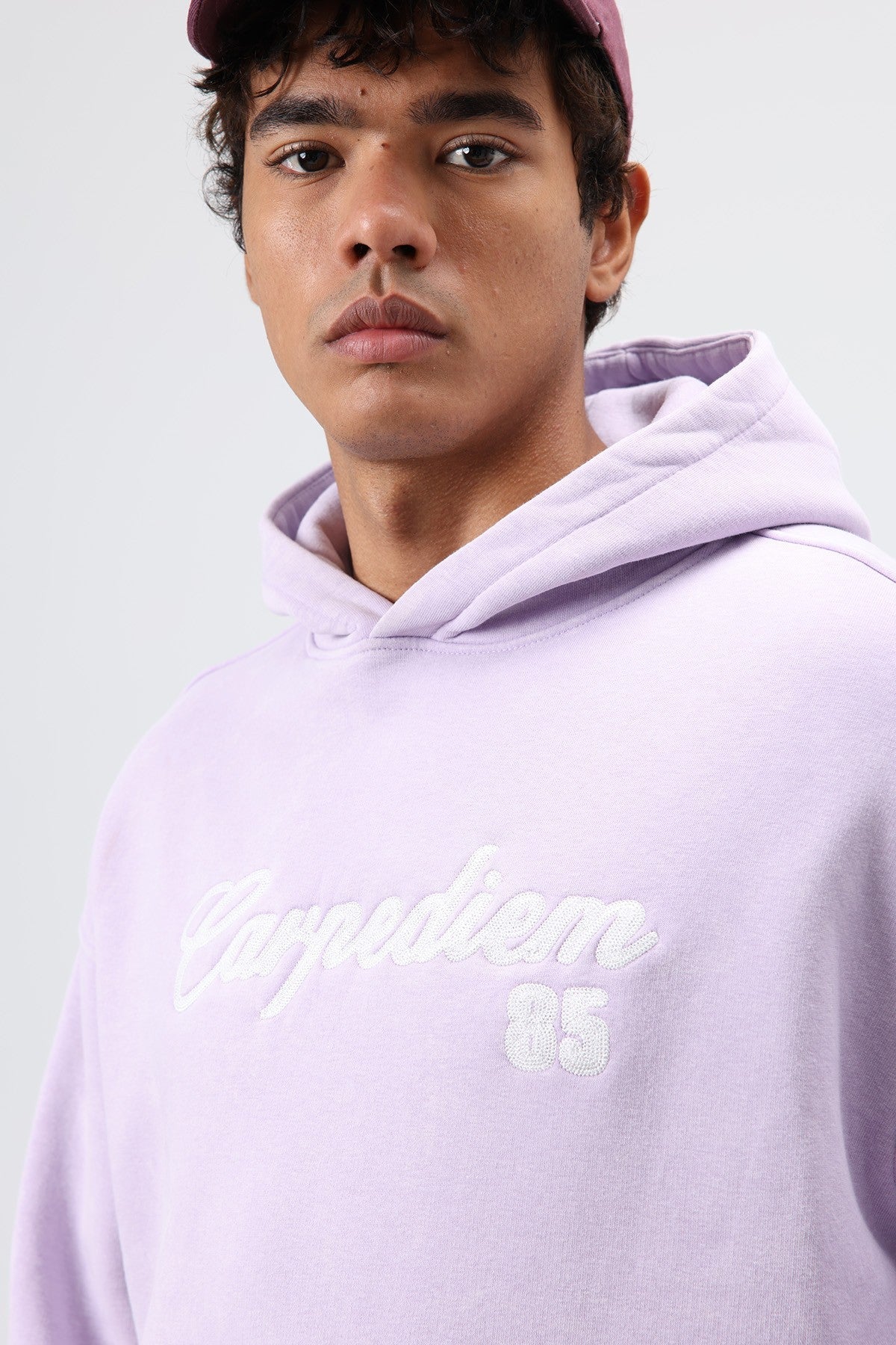 Oversize Baskılı Kapüşonlu Hoodie