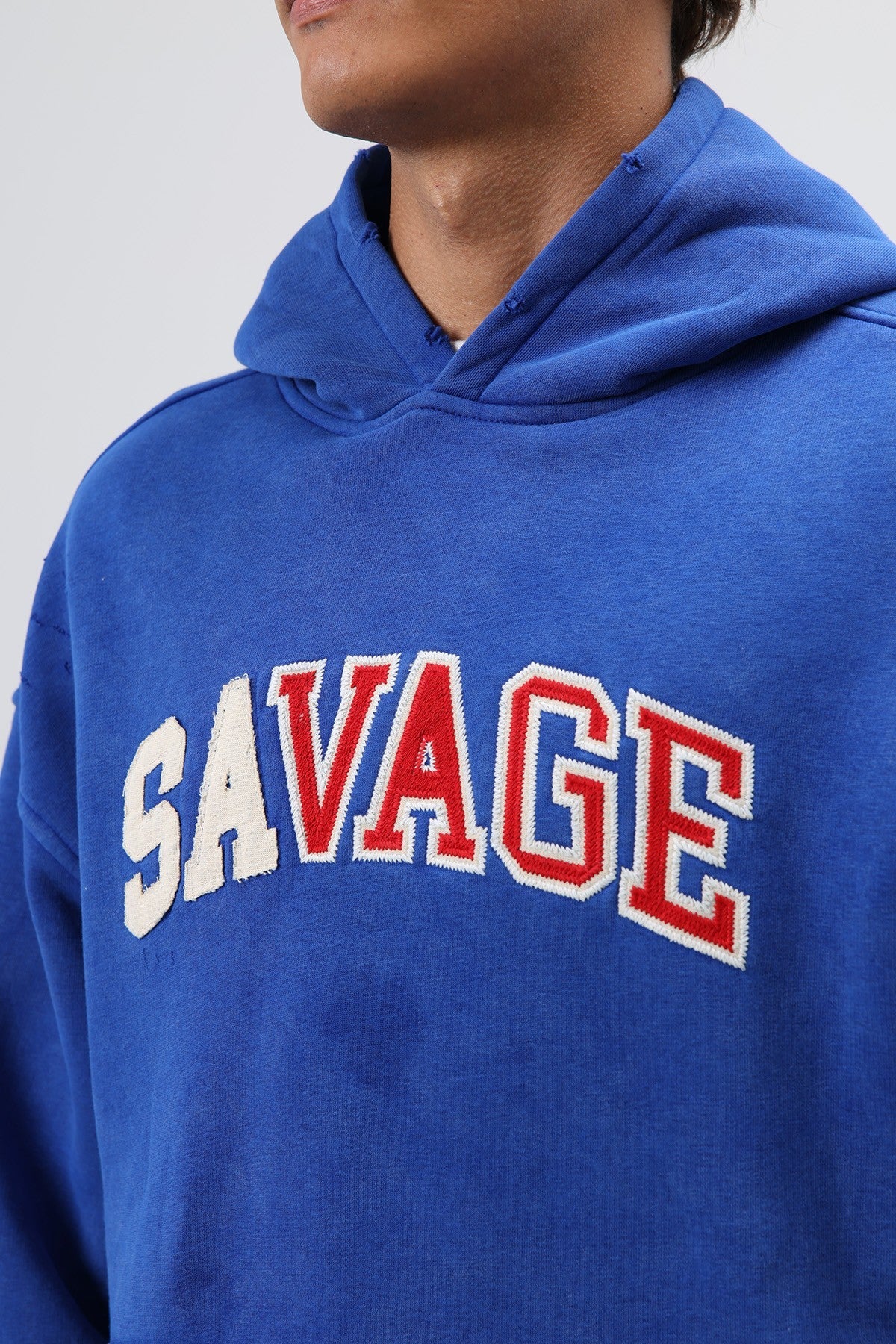Oversize Baskılı Kapüşonlu Sweatshirt