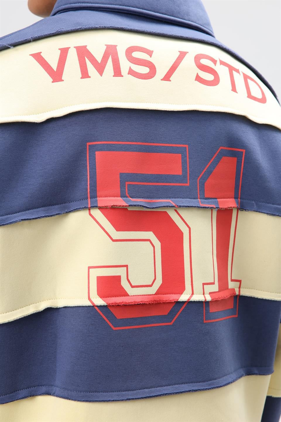 Oversize Şeritli Baskılı Sweatshirt