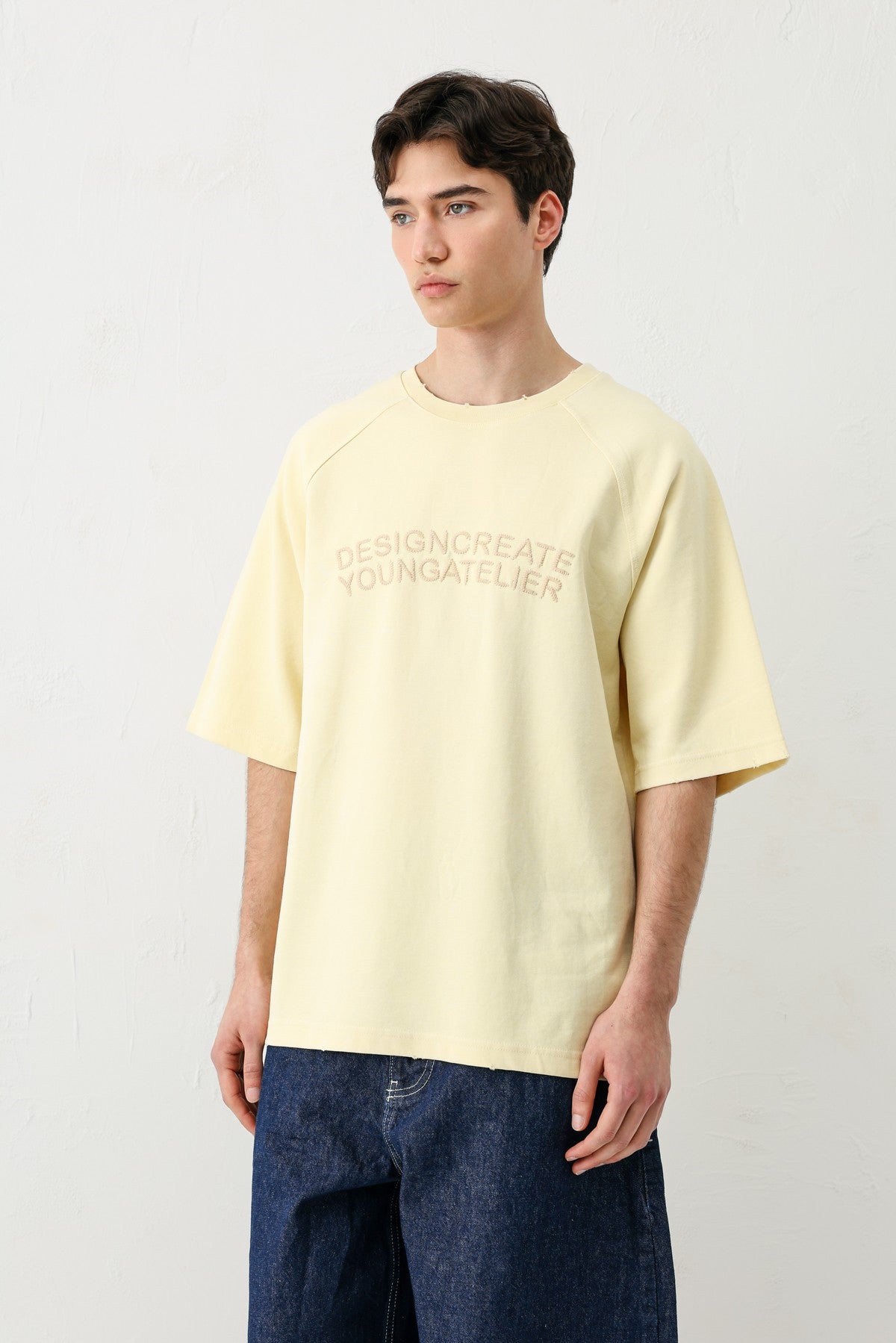 Oversize Reglon Kol Yazı Baskılı Tişört