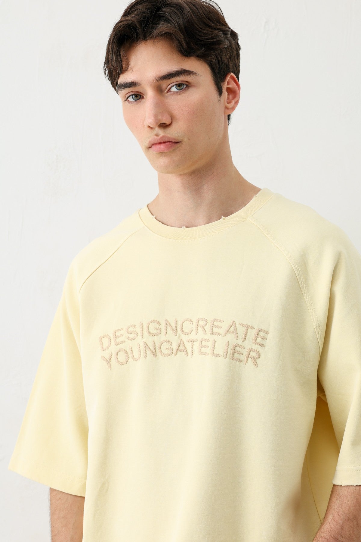 Oversize Reglon Kol Yazı Baskılı Tişört