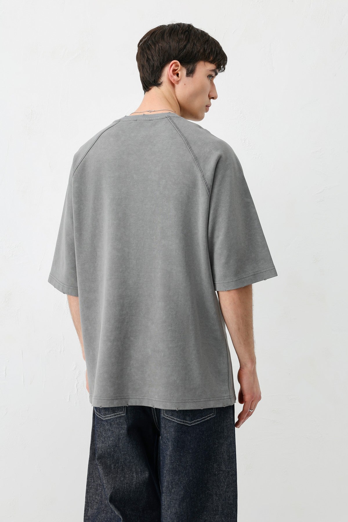 Oversize Reglon Kol Yazı Baskılı Tişört