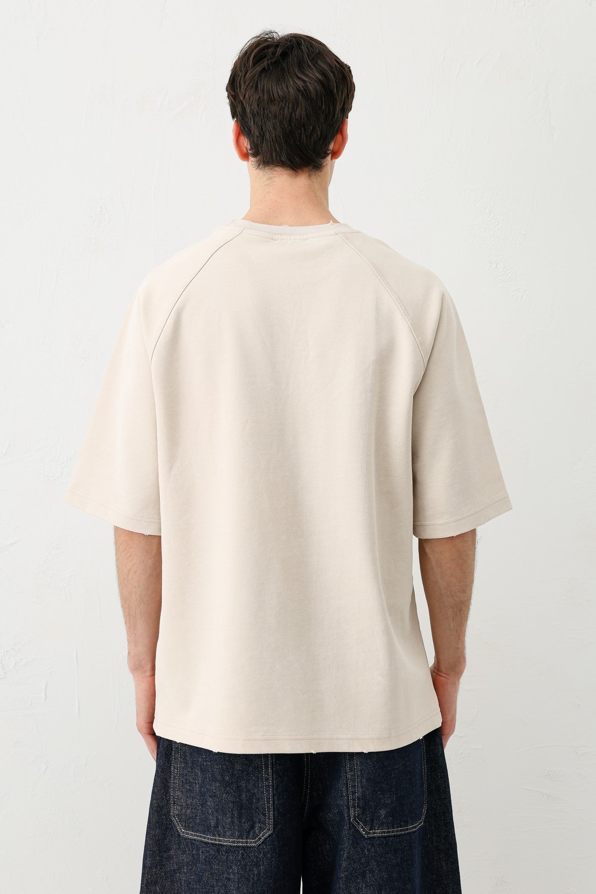 Oversize Reglon Kol Yazı Baskılı Tişört