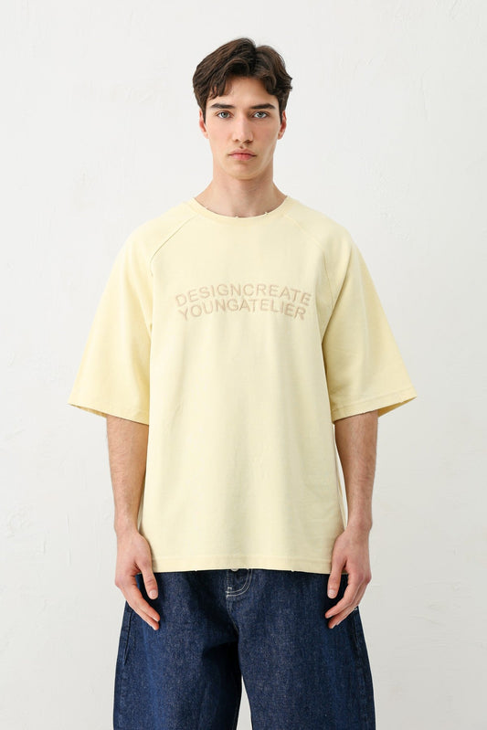 Oversize Reglon Kol Yazı Baskılı Tişört
