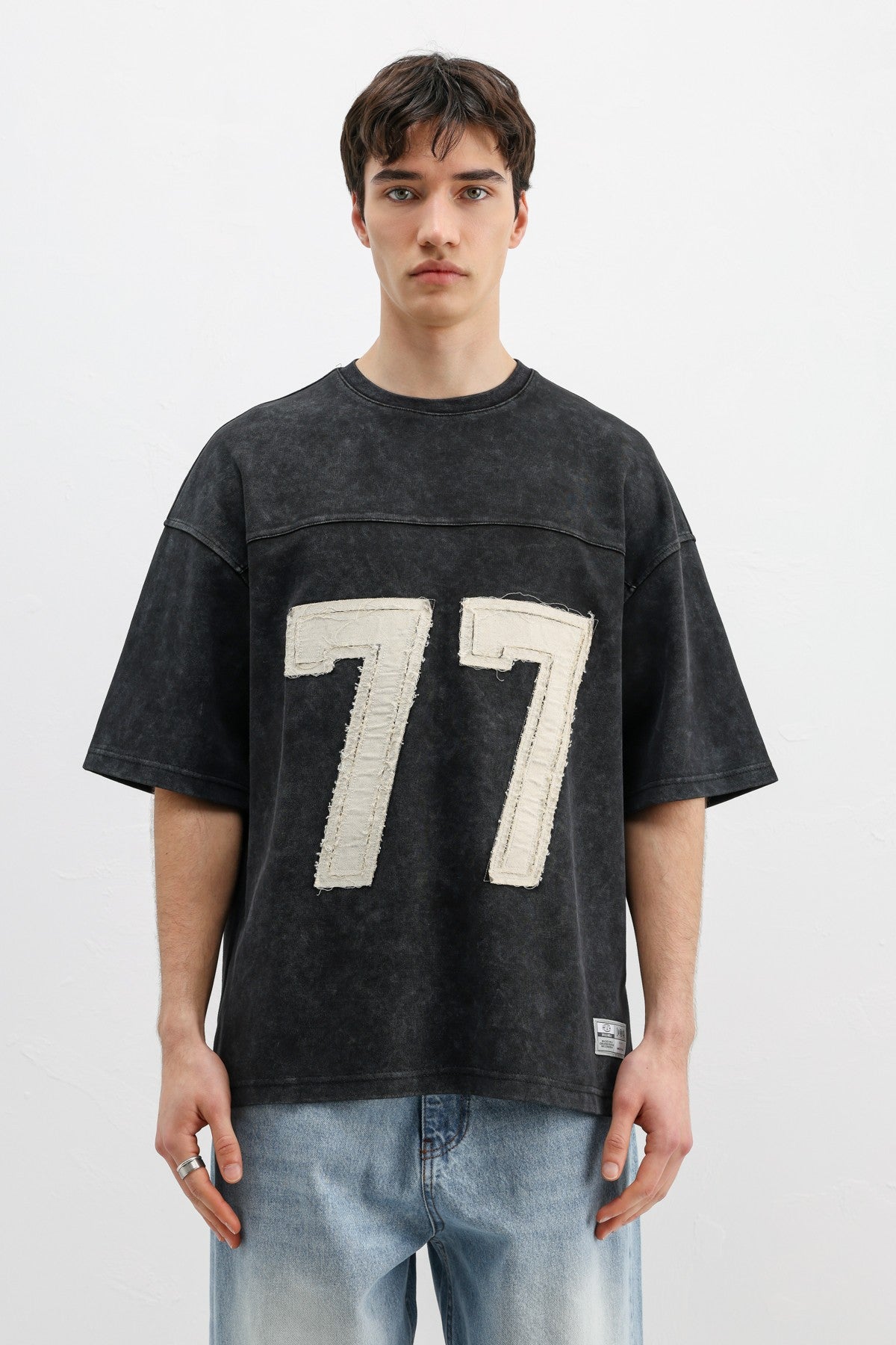 Numara Baskılı Oversize Tişört