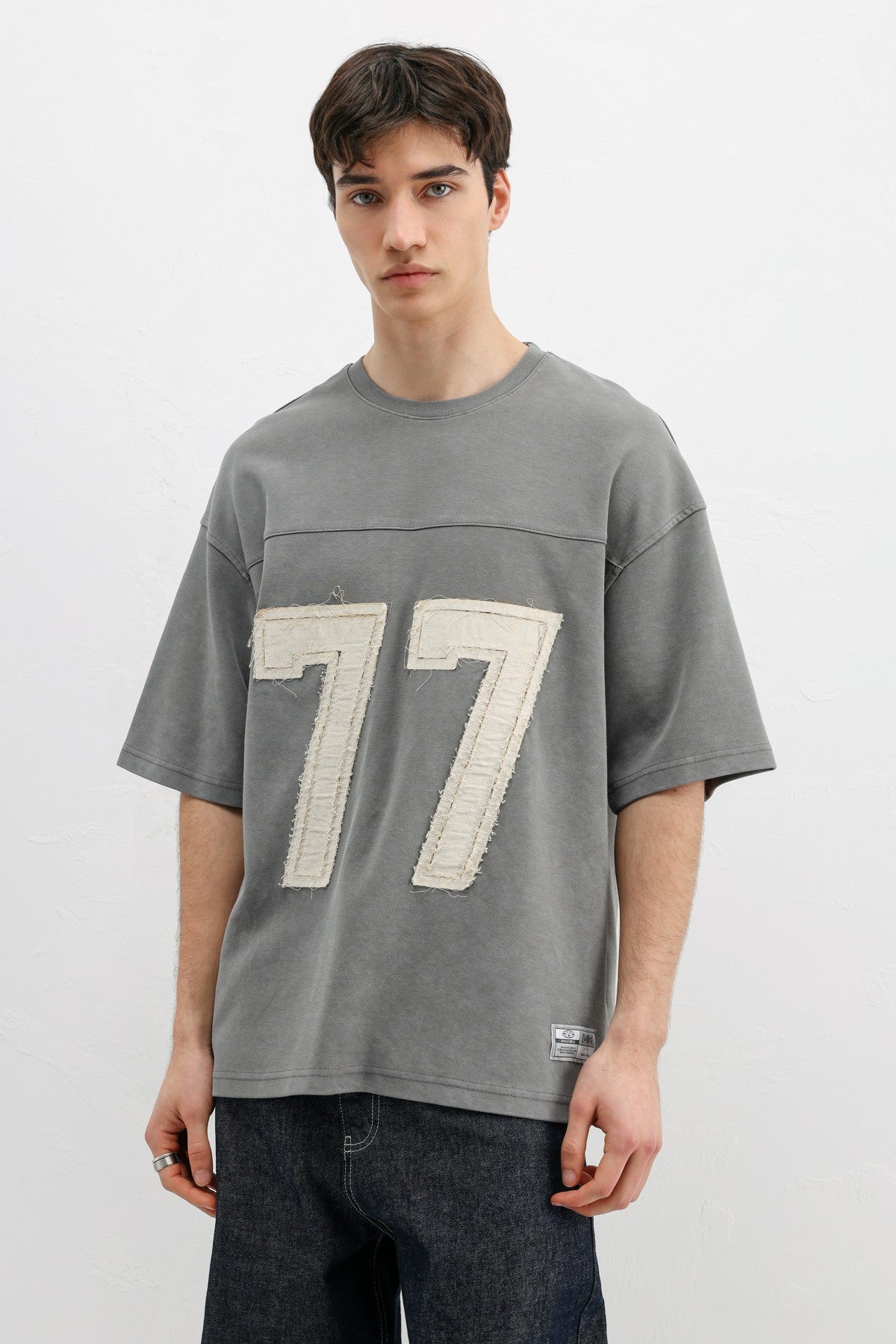 Numara Baskılı Oversize Tişört