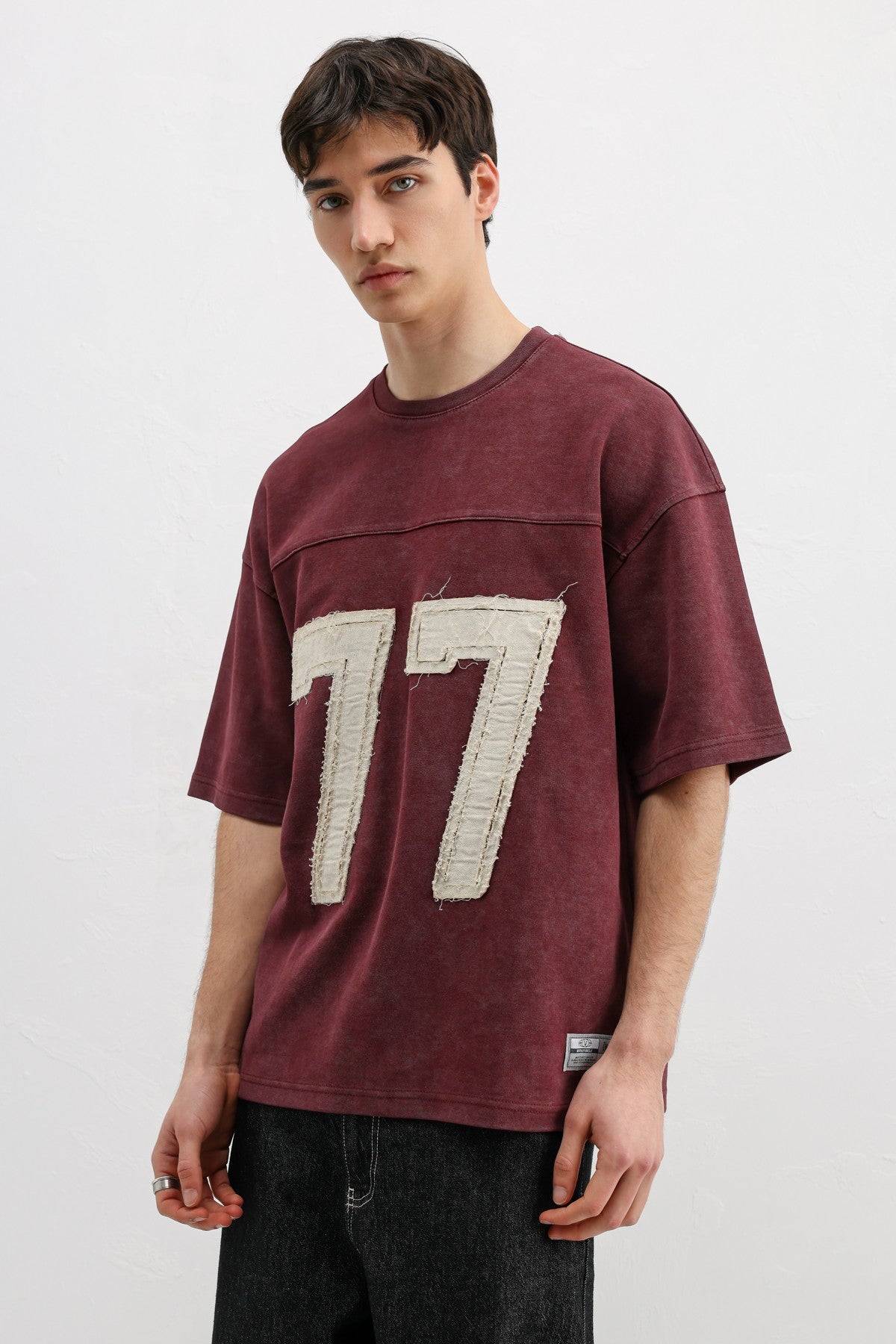 Numara Baskılı Oversize Tişört