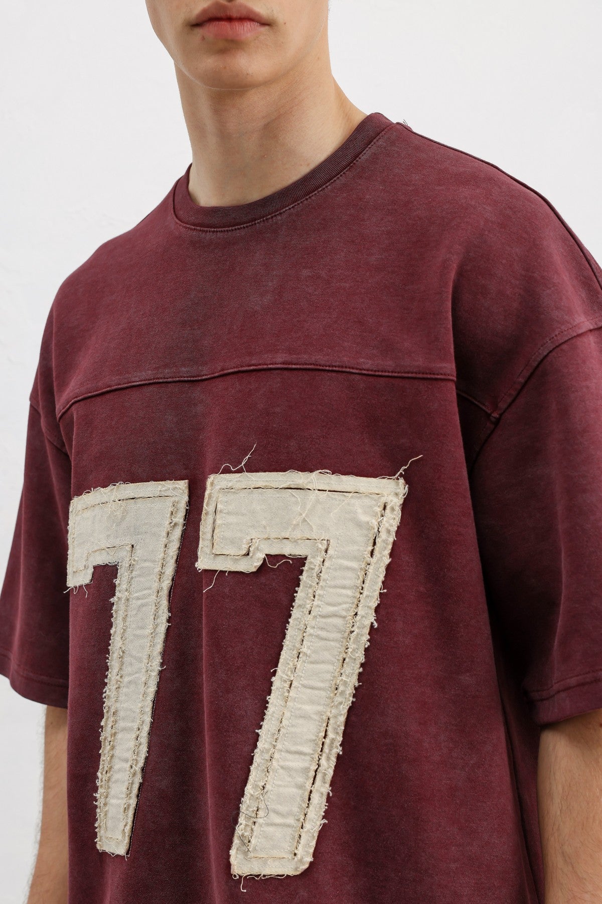 Numara Baskılı Oversize Tişört