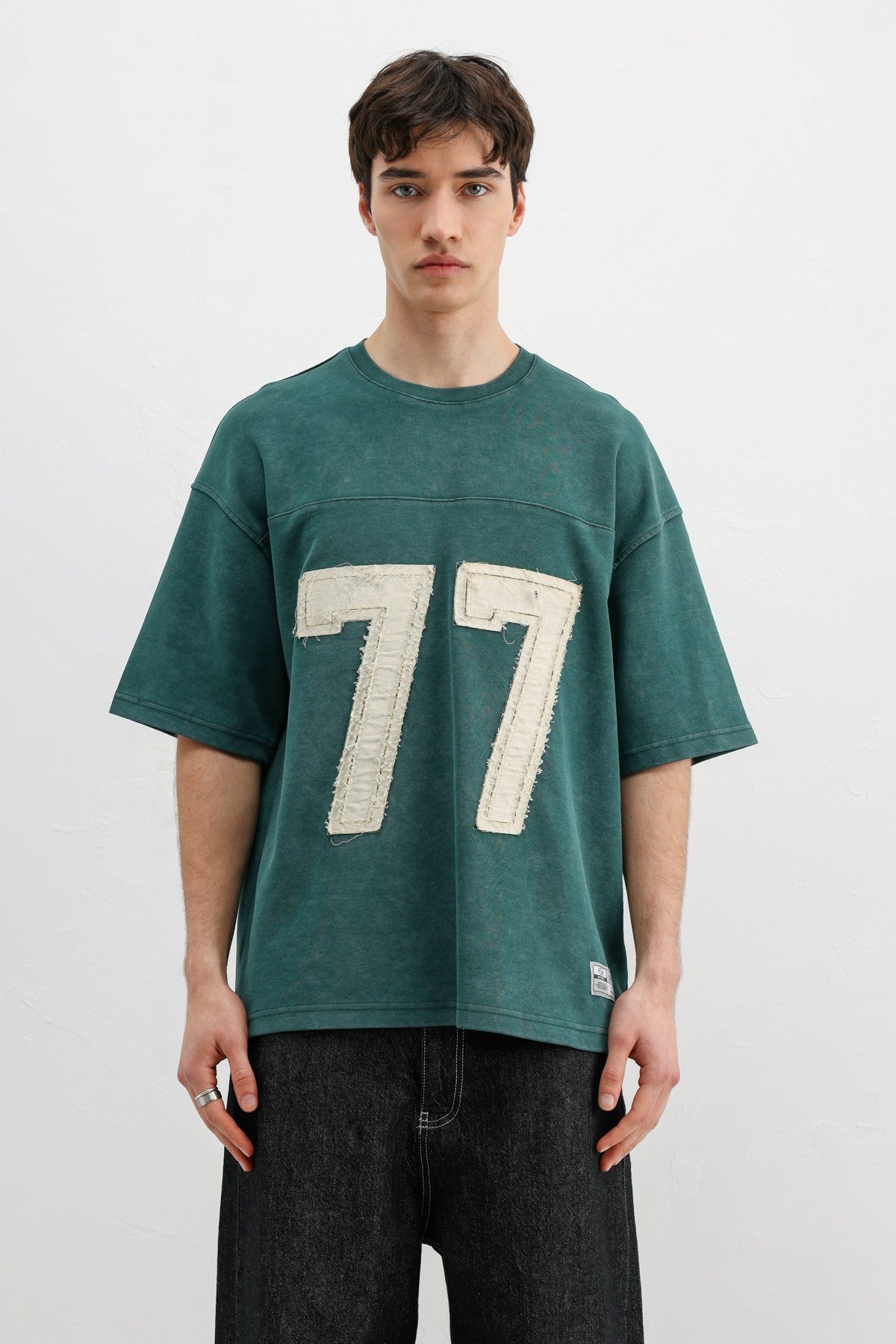 Numara Baskılı Oversize Tişört