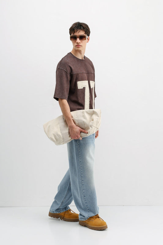 Numara Baskılı Oversize Tişört