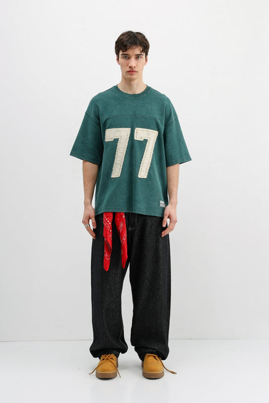 Numara Baskılı Oversize Tişört