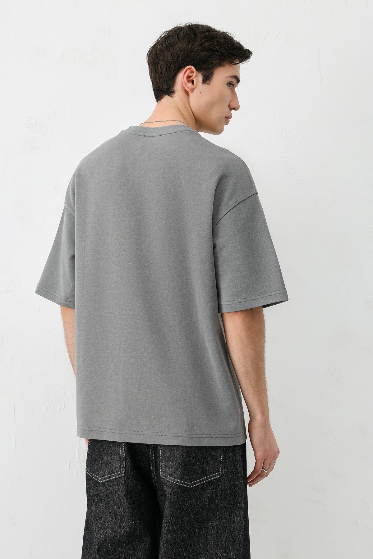 Oversize Yazı ve 2 Baskılı Tişört
