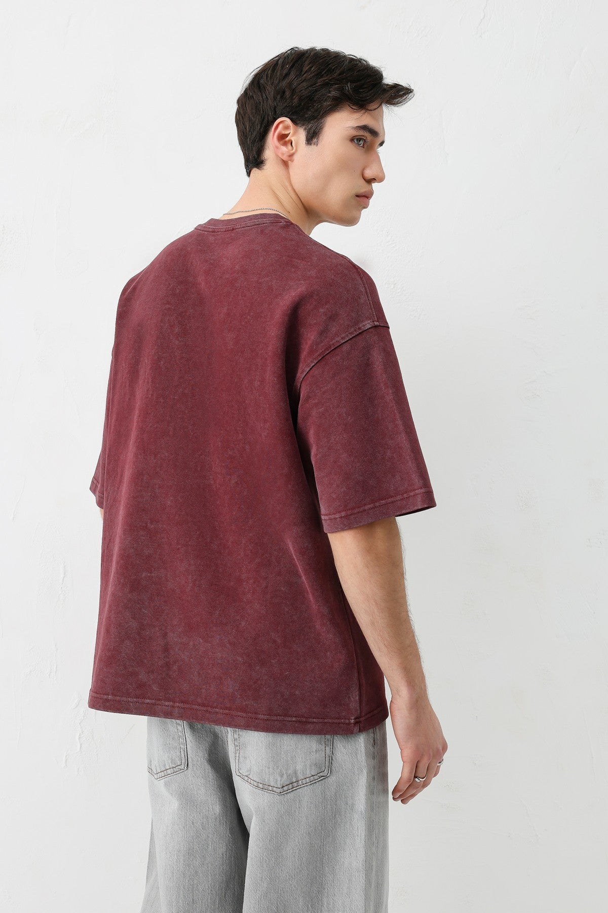 Oversize Yazı ve 2 Baskılı Tişört