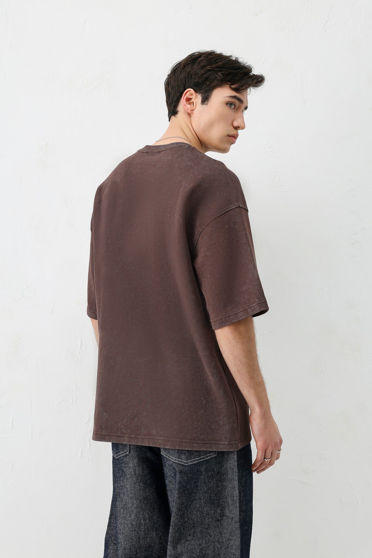 Oversize Yazı ve 2 Baskılı Tişört