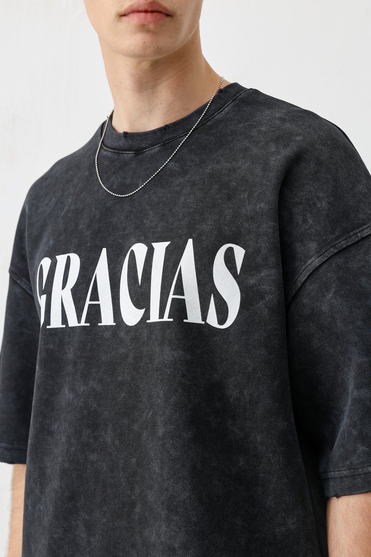 Oversize Gracias Baskılı Tişört