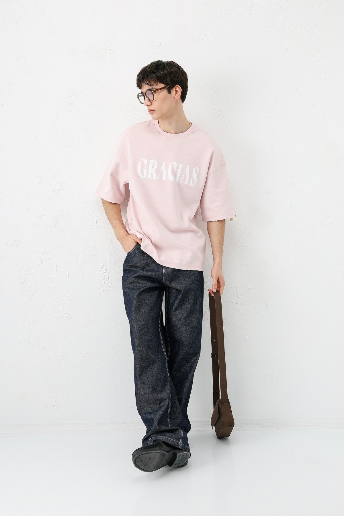 Oversize Gracias Baskılı Tişört
