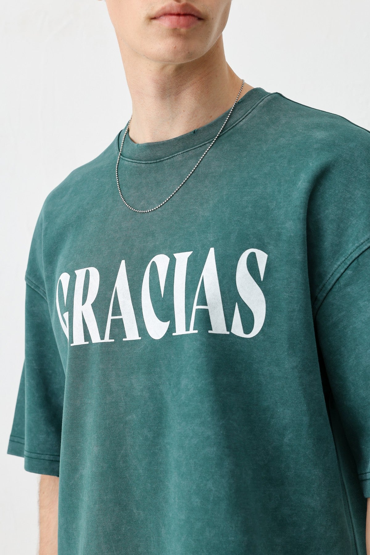 Oversize Gracias Baskılı Tişört