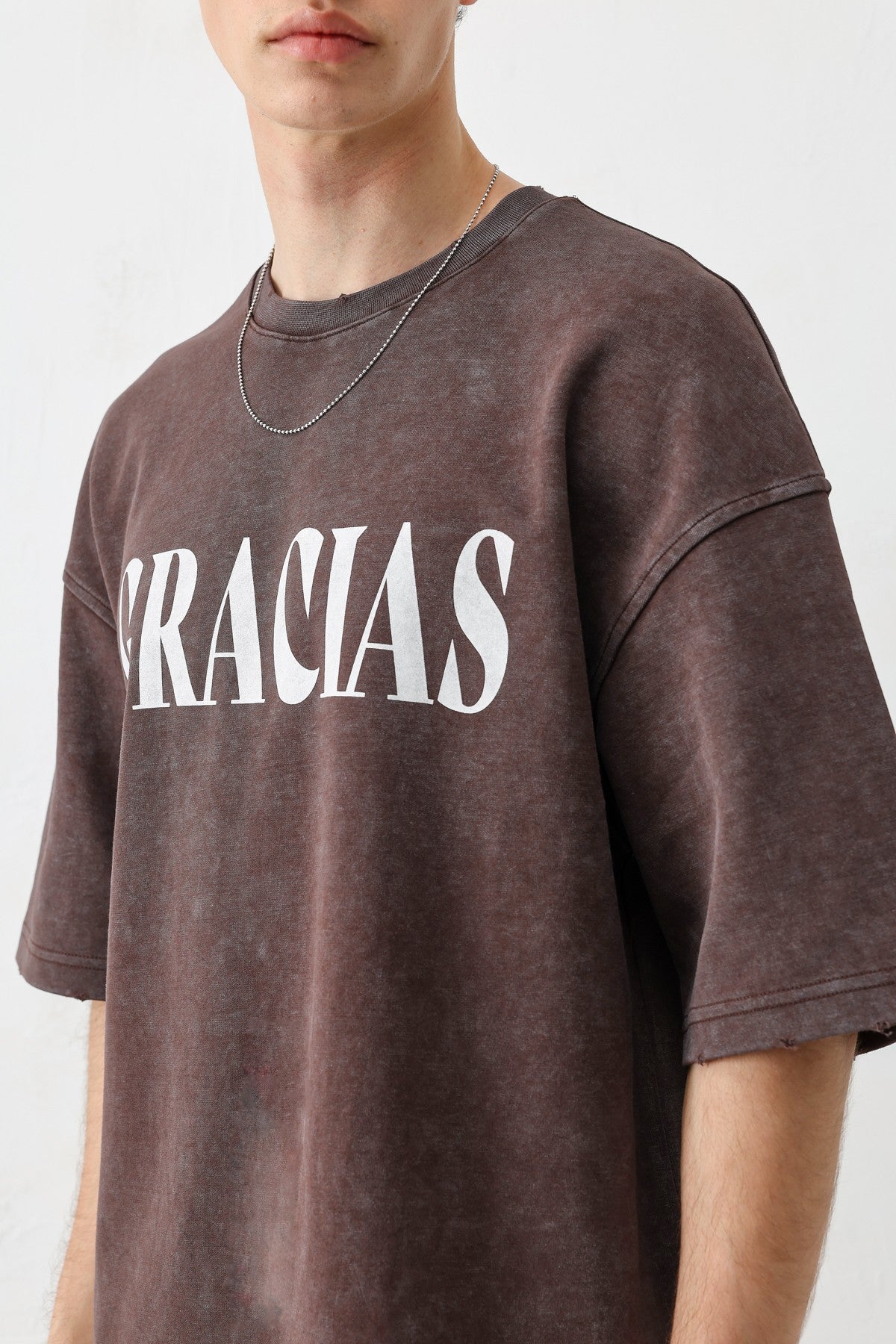 Oversize Gracias Baskılı Tişört