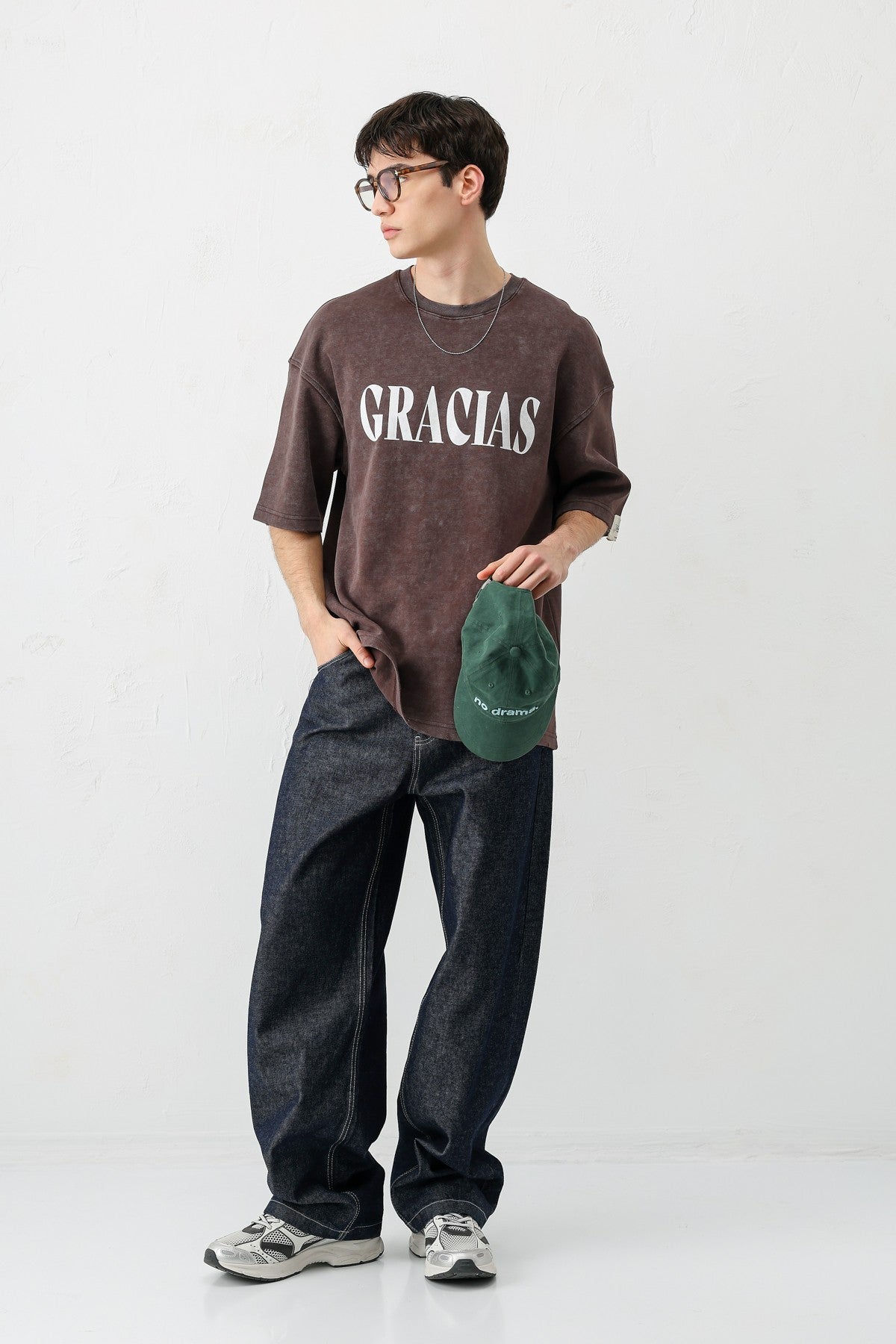 Oversize Gracias Baskılı Tişört