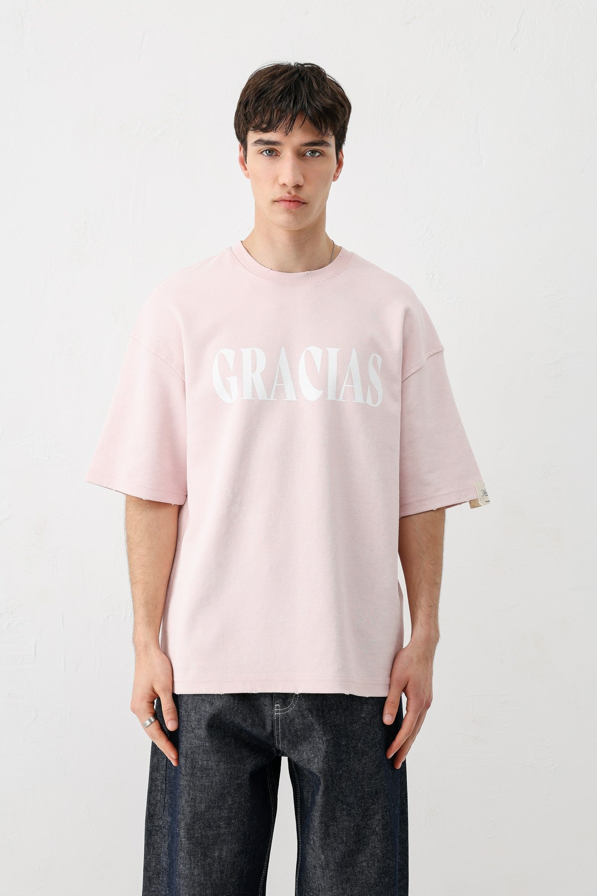 Oversize Gracias Baskılı Tişört